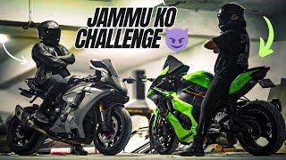 Jammu Rider k Sath Wheelie Race  R1 vs Kawasaki ZX10R