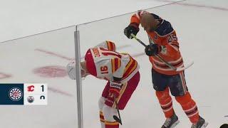 Nikita Zadorov huge hit on Darnell Nurse