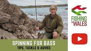 Spinning for bass in Pembrokeshire West Wales - Tips, tackle & advice for lure fishing on the shore