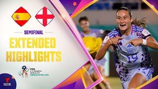 España vs Inglaterra | Highlights Copa Mundial Femenina Sub-17 | Semifinales | Telemundo Deportes