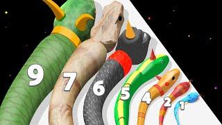 SNAKE EVOLUTION RUN 3D - Colorful Snake 3D (Level Up Runner) SNAKE CLASH!