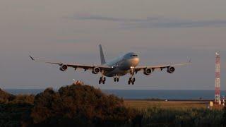 Qatar A340 A7HHK Landing & Taking Off at Ponta Delgada Aiport PDL/LPPD