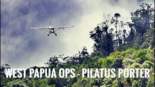 Papua Bush Pilot: Landing & Taking Off on a Mountain Strip. Pilatus Porter