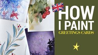 Watercolor greetings cards - ENGLISH VERSION