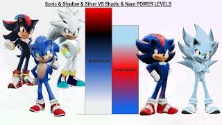 Sonic & Shadow & Silver VS Shadic & Nazo POWER LEVELS - Sonic 1 / Sonic 2 / Sonic 3