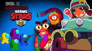 어몽어스 VS Brawl Stars: PAINT BRAWL STARTS NOW! | KDC Toons AMONG US ANIMATION