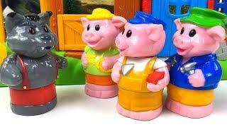 EL CUENTO DE LOS TRES CERDITOS Y EL LOBO - THREE LITTLE PIGS STORY - CUENTO DIVERTITO CON JUGUETES