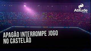 Apagão interrompe partida entre Palmeiras e Fortaleza no Estádio Castelão