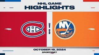 NHL Highlights | Canadiens vs. Islanders - October 19, 2024