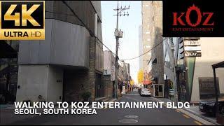 [4K] Walking to Zico's KOZ Entertainment Building (JYP Entertainment's old training center building)