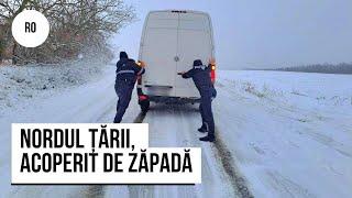 Nordul țării, acoperit de zăpadă