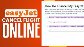 How To Cancel EasyJet Flight Online (2025) Easy Tutorial