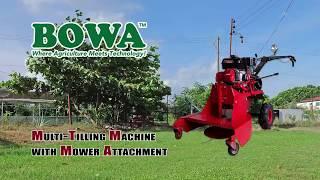 BOWA Mowing Grass with Multi Tilling Machine with Mower Attachment