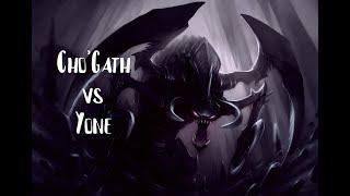 RANK 1 CHO'GATH WORLD VS YONE (1V9 TANK GAME) | Sakuritou