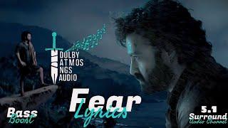 Devara - Fear Lyrics 4K Video Song | Dolby Atmos | NGS Audio | Bass Boost |NTR|Janhvi Kapoor|Anirudh