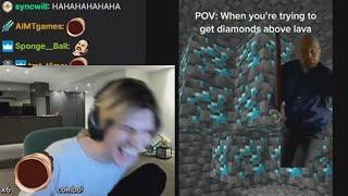 xQc reacts to POV: When you're Trying To Get Diamonds