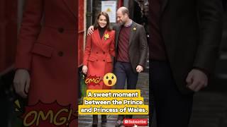 A sweet moment between the Prince and Princess of Wales. #royalfamily  #kate #shorts  #royallove