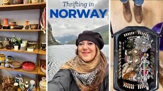 THRIFTING IN NORWAY! My best thrift haul in Europe EVER! 