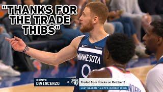 Donte DiVincenzo trash talking Knicks bench in first game back since trade 