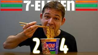 EATING from 7-ELEVEN in South Korea for 24 Hours