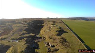 Mr Red Mavic air  drone flight over the moors with the Mavic air 1 ( black) .