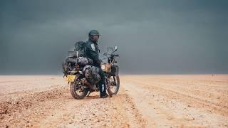 From hot desert to flooded desert traveling by motorbike through Namibia  Episode 7