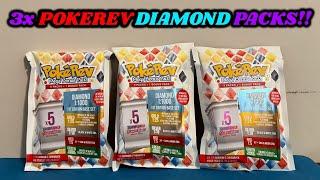 I opened 3x of the NEW @PokeRev DIAMOND Mystery Bonus Packs to hunt for a 1ST EDITION BASE SET PACK!