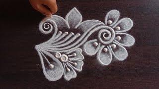 daily use rangoli | rangoli | rangoli design | muggulu | freehand rangoli | rangoli kolam | रांगोळी