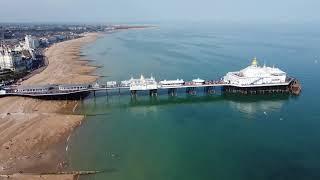 Eastbourne Pier Flyover July 2021 - Mavic Mini - Topaz VEAI