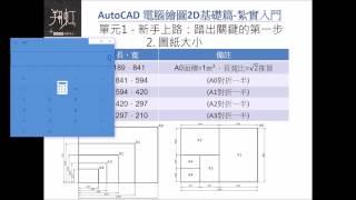 AutoCAD 2016 2D線上教學單元(1)