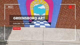 From Above: The Colorful Street Art of ️Greensboro, North Carolina #gso #streetart #streattart