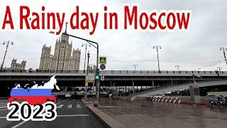 A Rainy Day in Moscow -August 2023- Driving tour to the Airport