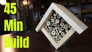 How To Make A Wooden Bee House For Beginners ( Diy Bee Hotel )