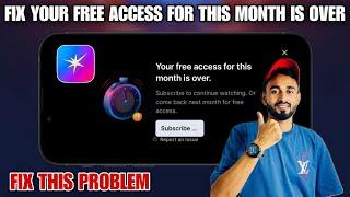 jio hotstar your free access for this month is over | fix jio hotstar your free access is over