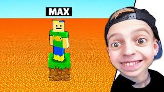 KLEINER MAX überlebt 100 TAGE auf MINECRAFT LAVA INSEL 