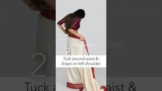 How to Bengali Drape #shorts | How to Wear Saree for Beginners | Tia Bhuva