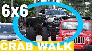 Unbelievable 6x6 Monster Dodge Ram Truck Has Six Wheel Steering And Crab Walks And Drifts In Traffic