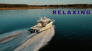 Relaxing Single-Take Drone Shot of Boat