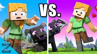 ENDING A vs. B "Alex and the Dragon" Minecraft Animation Music Video ("Fly Away" Song)