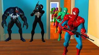 Spider-Man house is raided by batman vs hulk vs joker | Spider protects his family | GTA 5 superhero