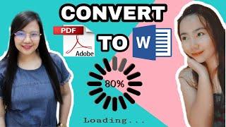 PAANO I-CONVERT ANG PDF FILE TO MS WORD?