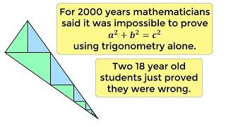 18 year old students just discovered a proof of Pythagoras that mathematicians said was impossible