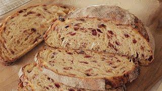 ENG) 쉽게 반죽하는 허니 크렌베리 깜파뉴ㅣPain de Campagne with Honey and CranberryㅣEASY WAY TO KNEAD