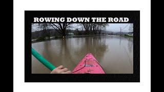 Rowing Down The Highway in a Kayak - Ohio River Flooding - Antiques & Squirrels - Flood Water -