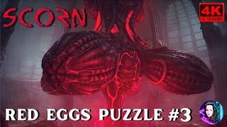 SCORN - Red eggs puzzle - our first monster merge - full gameplay 4k 60fps