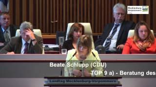 29.05.2013, Beate Schlupp, CDU-Fraktion, zur Debatte um Waldtausch im Landtag MV