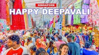 Unique Singapore Experience | Insane Deepavali Shopping Crowd in Little India 🪔