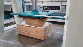 How to make solid surface basin thermoforming? BYT Hydraulic press China Corian, Staron, Hi Macs