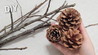 INCREDIBLY Beautiful idea with Pine cone and tree branch - Christmas home decor idea - Tips & hacks