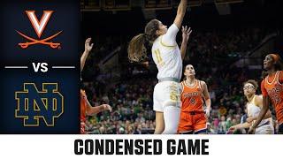 Virginia vs. Notre Dame Condensed Game | 2024-25 ACC Women's Basketball